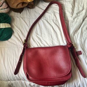 Coach red Patricia legacy crossbody bag